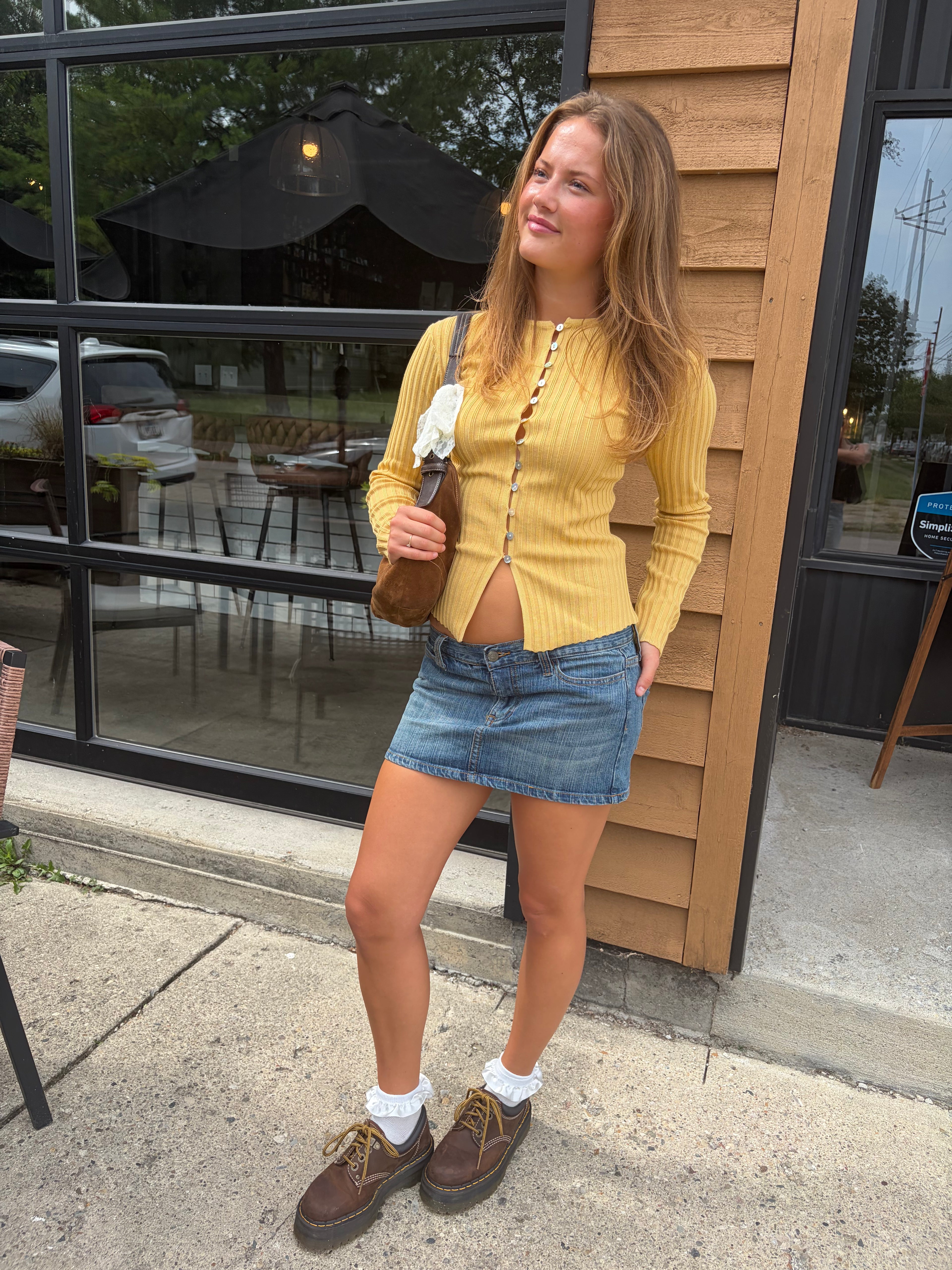 Slim Fit Knit Button Top