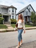 One-Shoulder Plain Knit Top