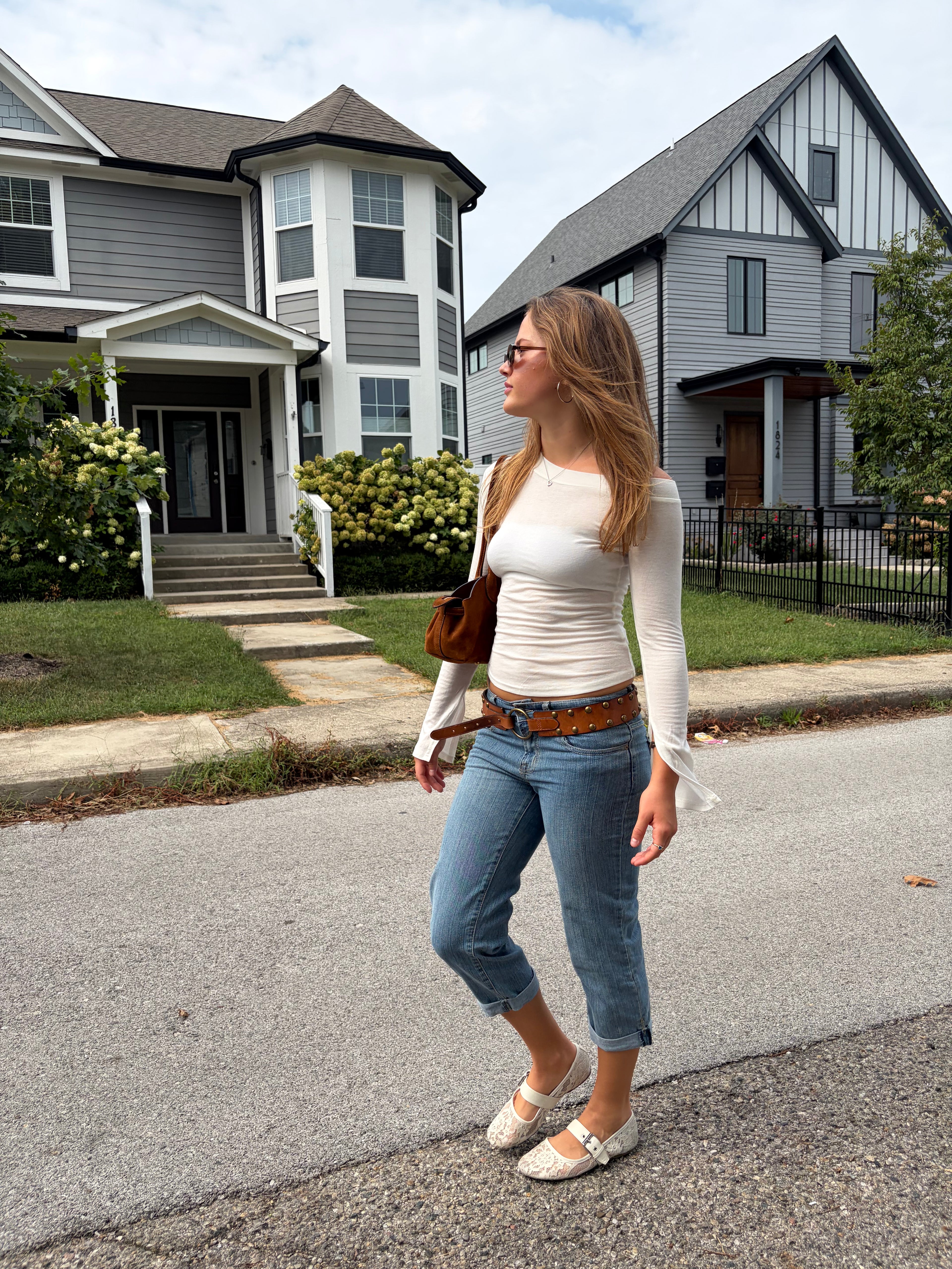 One-Shoulder Plain Knit Top