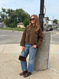 Retro Pure Leather Bomber Jacket